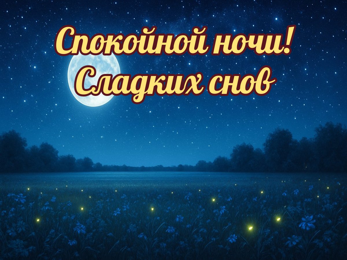 Открытка «Доброй ночи»