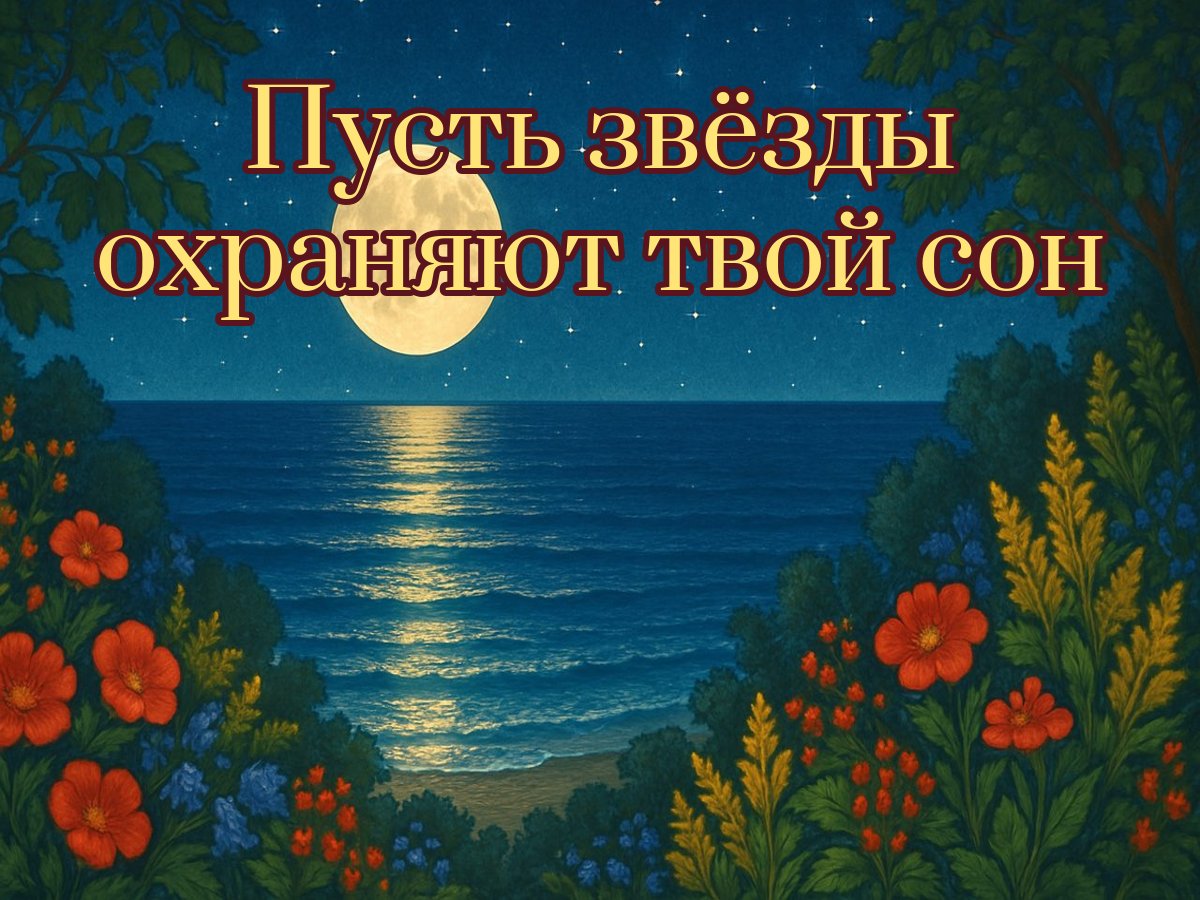 Открытка «Доброй ночи»