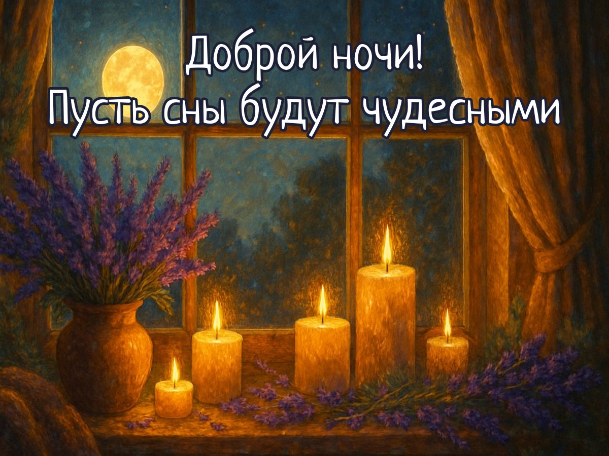 Открытка «Доброй ночи»